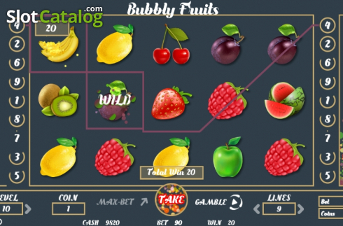 Win screen 1. Bubbly Fruits slot