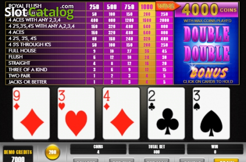 画面2. Double Double Bonus Poker (BetConstruct) カジノスロット