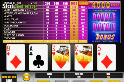 Pantalla4. Double Double Bonus Poker (BetConstruct) Tragamonedas 