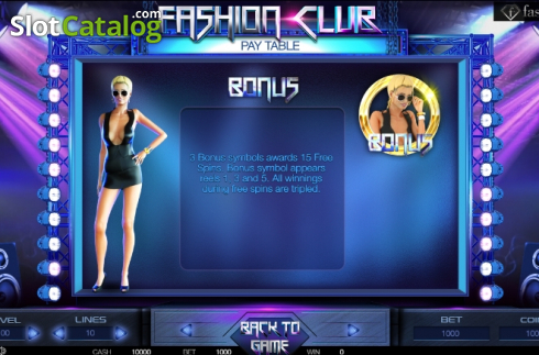 Schermo9. Fashion Club slot