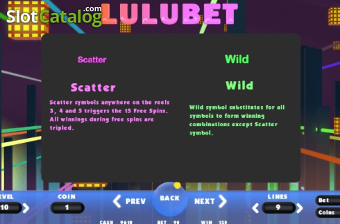 Paytable 1. LuluBet slot