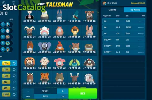 画面2. Talisman (BetConstruct) カジノスロット