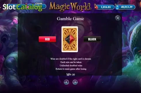 Risk Game screen. Magic World (BetConstruct) slot