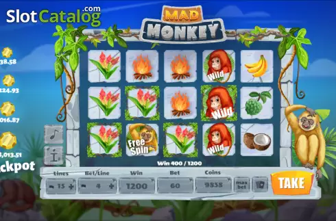 Win screen 2. Mad Monkey (BetConstruct) slot