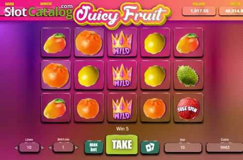 Win screen. Juicy Fruit slot