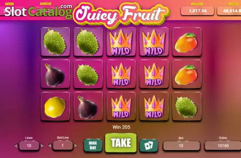 Win screen 2. Juicy Fruit slot