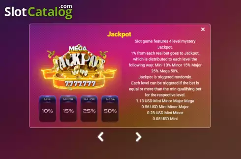 Jackpot screen. Juicy Fruit slot
