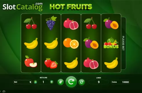 Reel screen. Hot Fruits (BetConstruct) slot