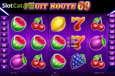 Ekran2. Fruit Route 69 yuvası
