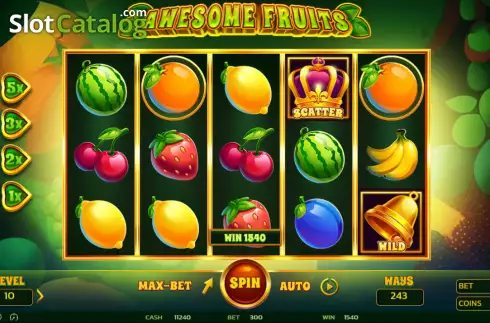 Reels screen. Awesome Fruits slot