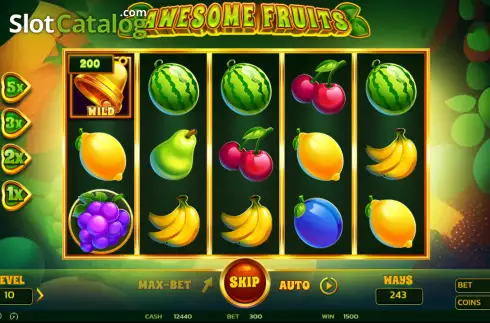 Win screen 2. Awesome Fruits slot