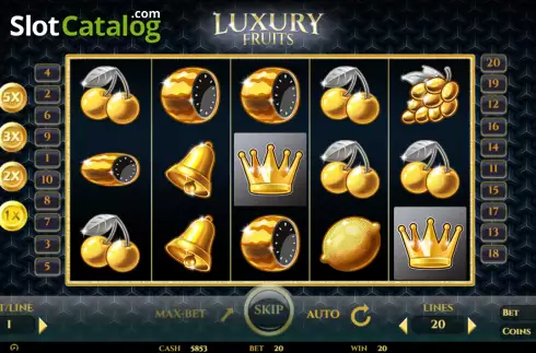 Win screen. Luxury Fruits (BetConstruct) slot