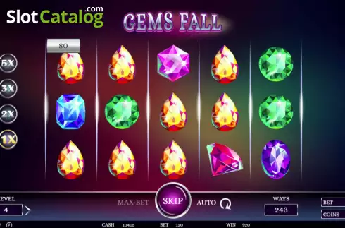 Win screen. Gems Fall slot