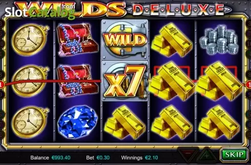 Wild Win screen. Wilds Deluxe slot