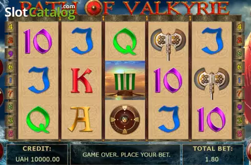 Game screen. Path Of Valkyrie slot