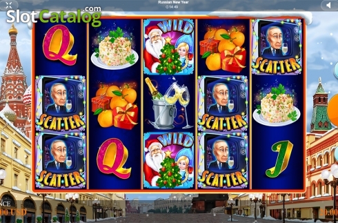 Scatter symbol screen. Russian New Year slot