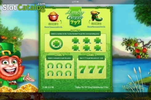 Game Screen. Lucky Green slot