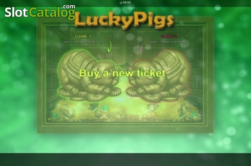 Game Screen. Lucky Pigs slot