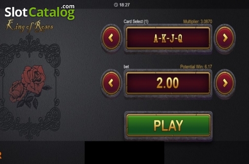 Game Screen. King of Roses slot