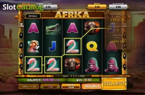 Win Screen. Africa (Betsense) slot