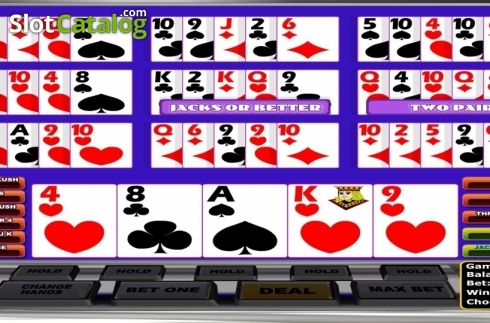 Game Screen. Double Jackpot Poker MH (Betsoft) slot