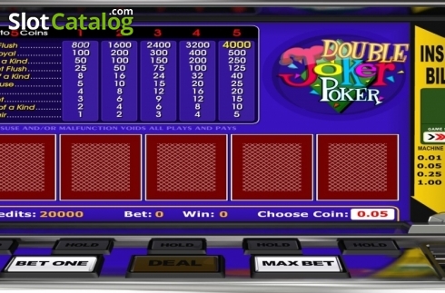 Schermo2. Double Joker Poker (Betsoft) slot