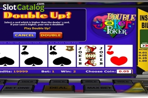 Game Screen. Double Joker Poker (Betsoft) slot
