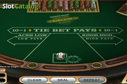 Game Screen. Draw High Low (Betsoft) slot