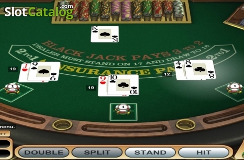Game Screen. European Blackjack (Betsoft) slot