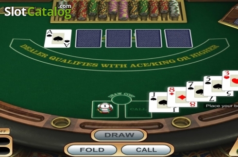 Game Screen. Oasis Poker (Betsoft) slot