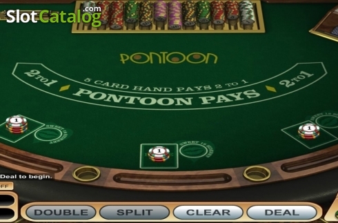 Game Screen. Pontoon Blackjack (Betsoft) slot