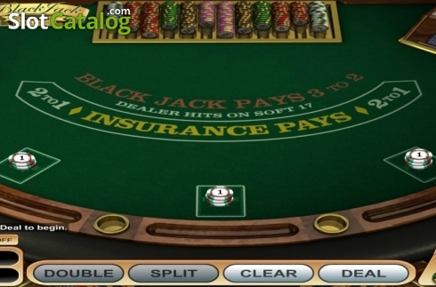 Game Screen. Single Deck Blackjack (Betsoft) slot