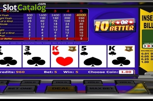 Game Screen 4. 10's or Better (Betsoft) slot