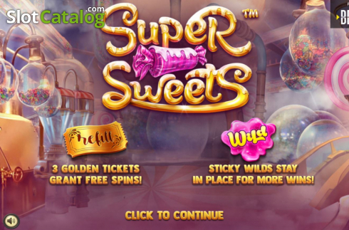 Start Screen. Super Sweets slot