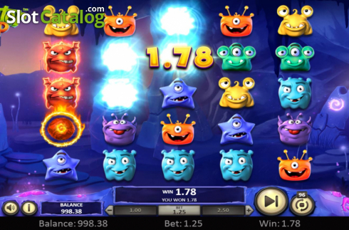 Win Screen 2. Monster Pop (Betsoft) slot