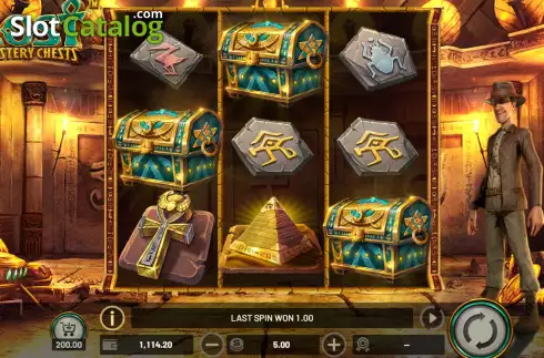 Reels Screen. Lost Mystery Chests slot
