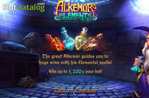 画面2. Alkemor's Elements カジノスロット