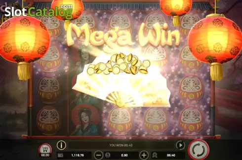 Mega Win Screen. Winds of Wealth slot