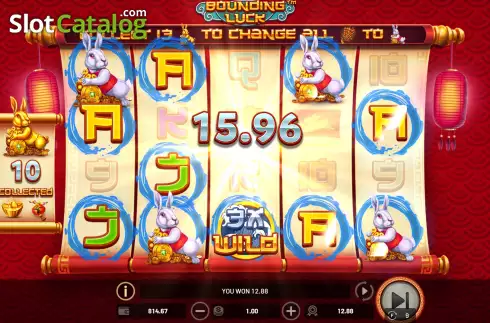 Free Spins Gameplay Screen 3. Bounding Luck slot