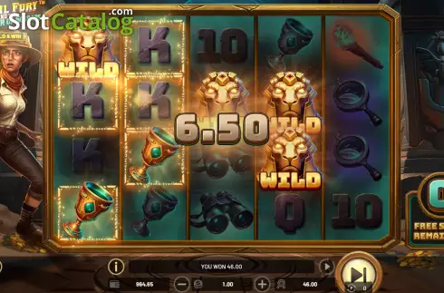 Free Spins Win Screen 4. April Fury and the Chamber of Scarabs slot