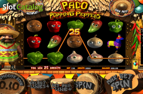 Reels. Paco and the Popping Peppers slot
