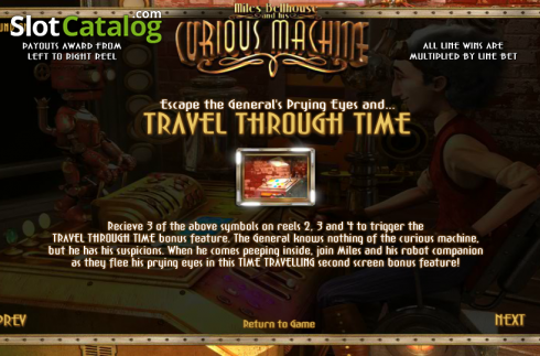 Paytable 4. The Curious Machine slot