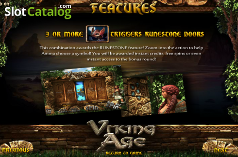 ペイテーブル2. Viking Age (バイキング・エイジ) カジノスロット