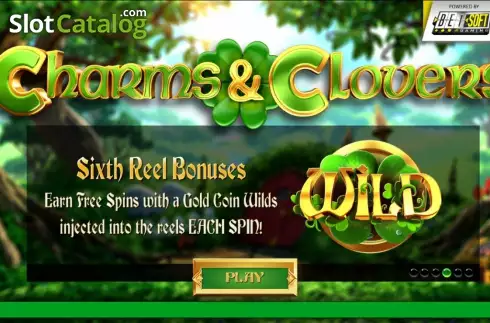 Intro Bildschirm 4. Charms and Clovers slot