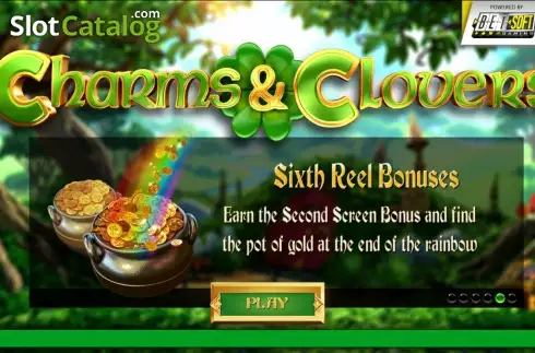 Intro Bildschirm 5. Charms and Clovers slot