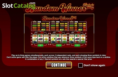 Pantalla2. Random Winner Triple Play Slot Tragamonedas 