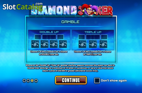 Start screen. Diamond Joker (Games Inc) slot