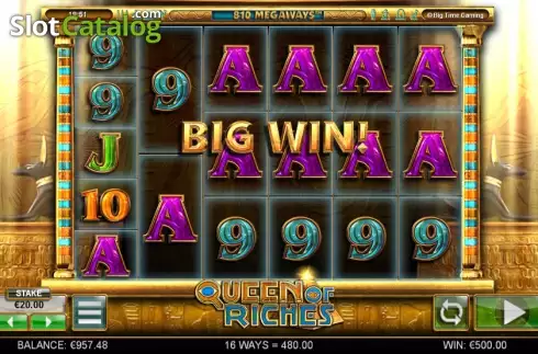 Stor vinst. Queen of Riches slot
