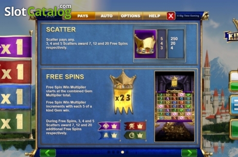 Skärmdump9. Kingmaker (Big Time Gaming) slot