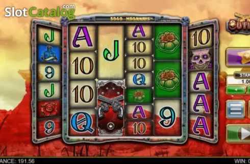 Reels Screen. Outlaw (Big Time Gaming) slot